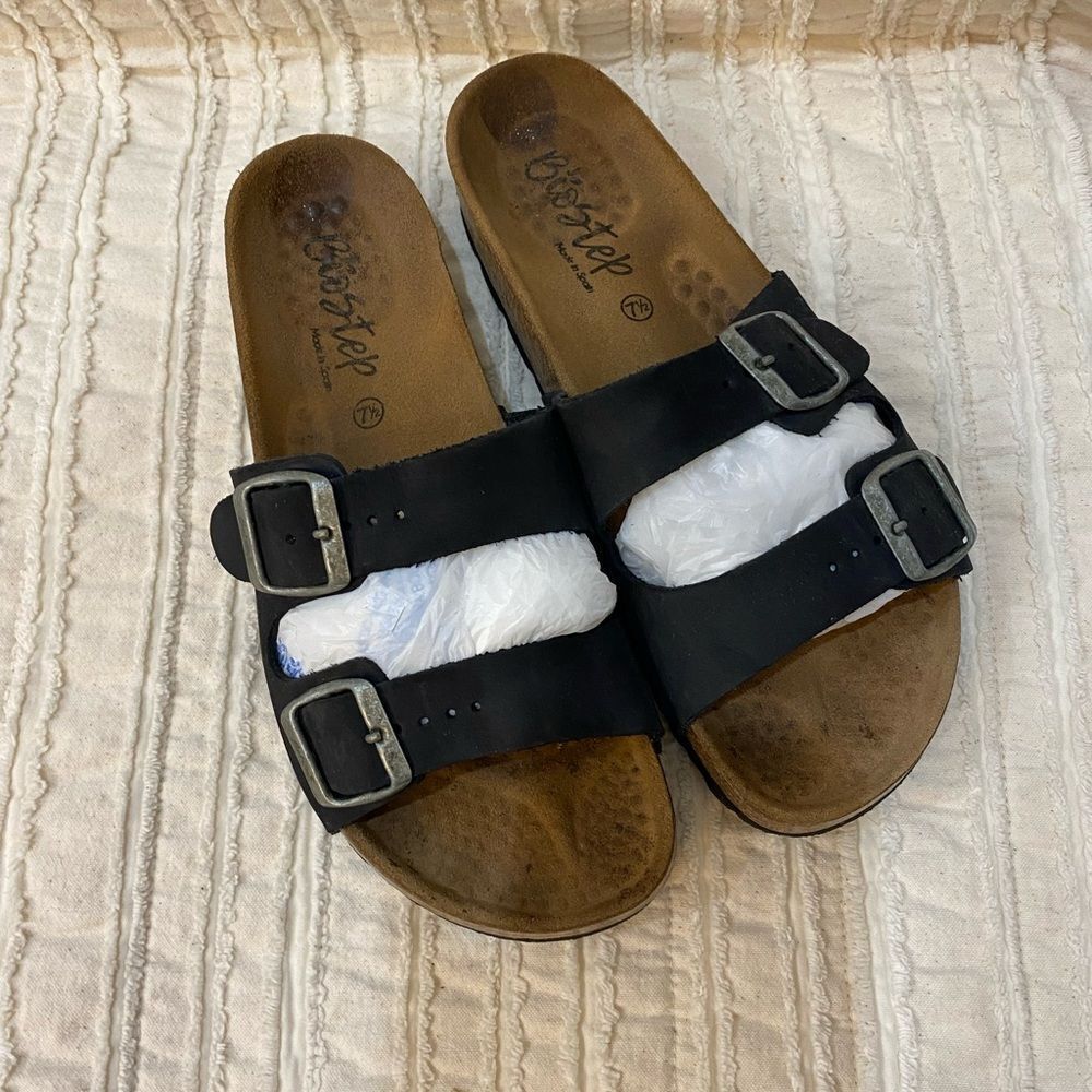 BioStep Leather Sandals Women Size 7.5
